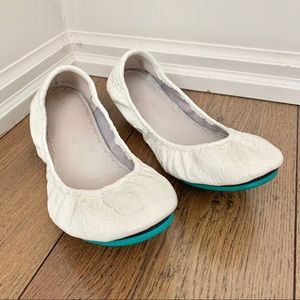 Tieks white ballet flats